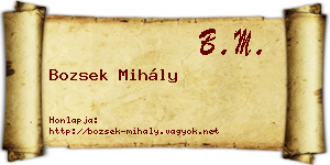 Bozsek Mihály névjegykártya